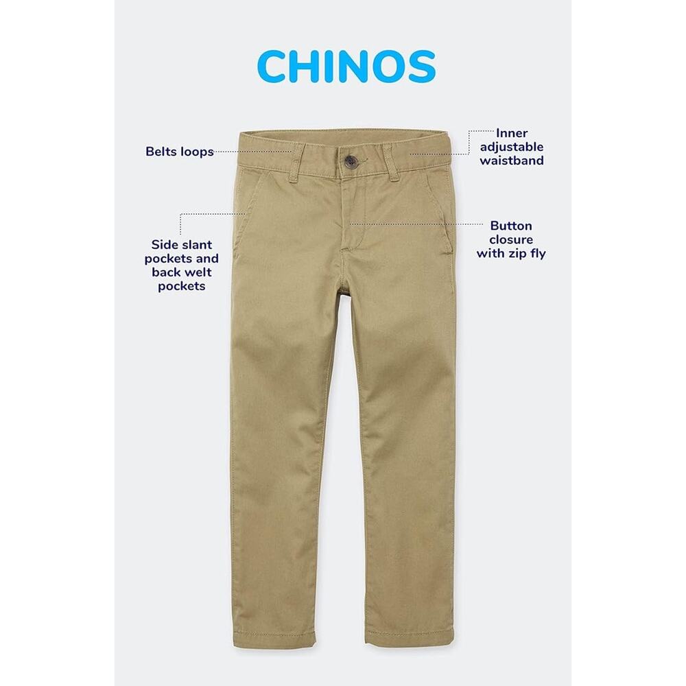 The Children's Place Boys Chino Set Of 2 Pairs Size 6 - Picture 7 of 9